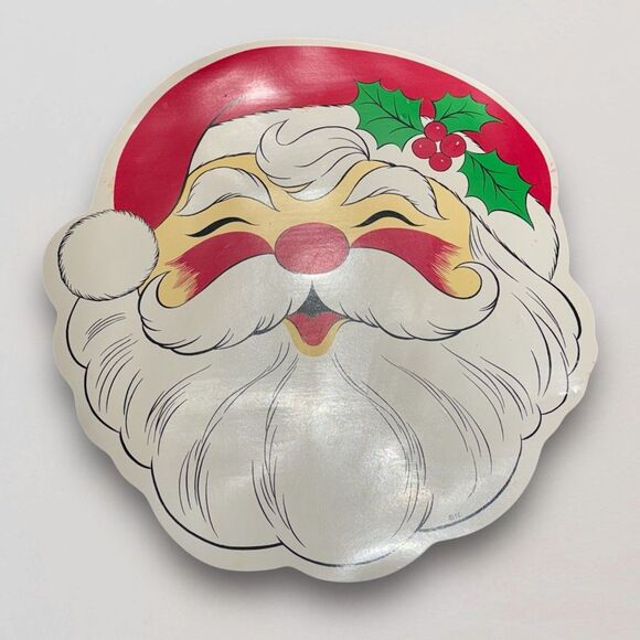 Vintage 90's Santa Placemat Christmas Town and Country Linen Vinyl 1994 - Picture 3 of 15